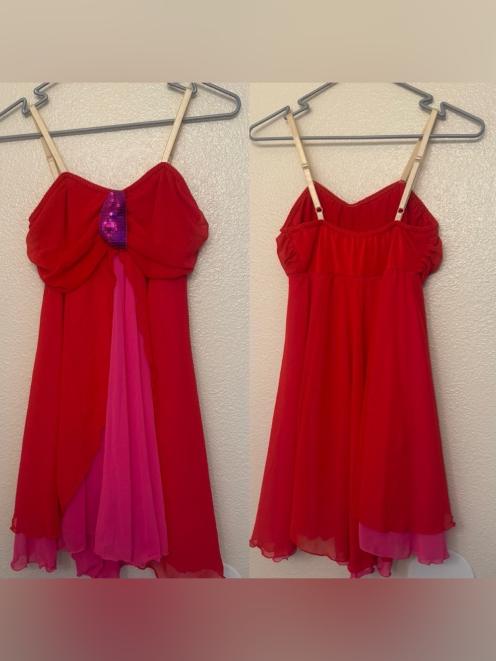 Costume Gallery Dance lyrical red slip dress SA-Small adult